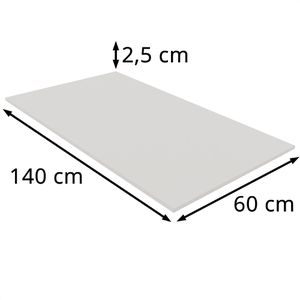 Bisley Tischplatte DT251406007, rechteckig, 140 x 60cm, lichtgrau