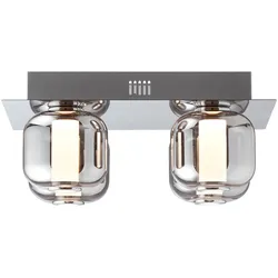 BRILLIANT Rafa LED Deckenleuchte 4flg chrom/rauchglas Innenleuchten,Deckenleuchten,-dekorativ   4x 5.5W LED integriert, (Lichtstrom: 535lm, Lichtfarbe: 3000K)   Energiesparend und langlebig durch LED-