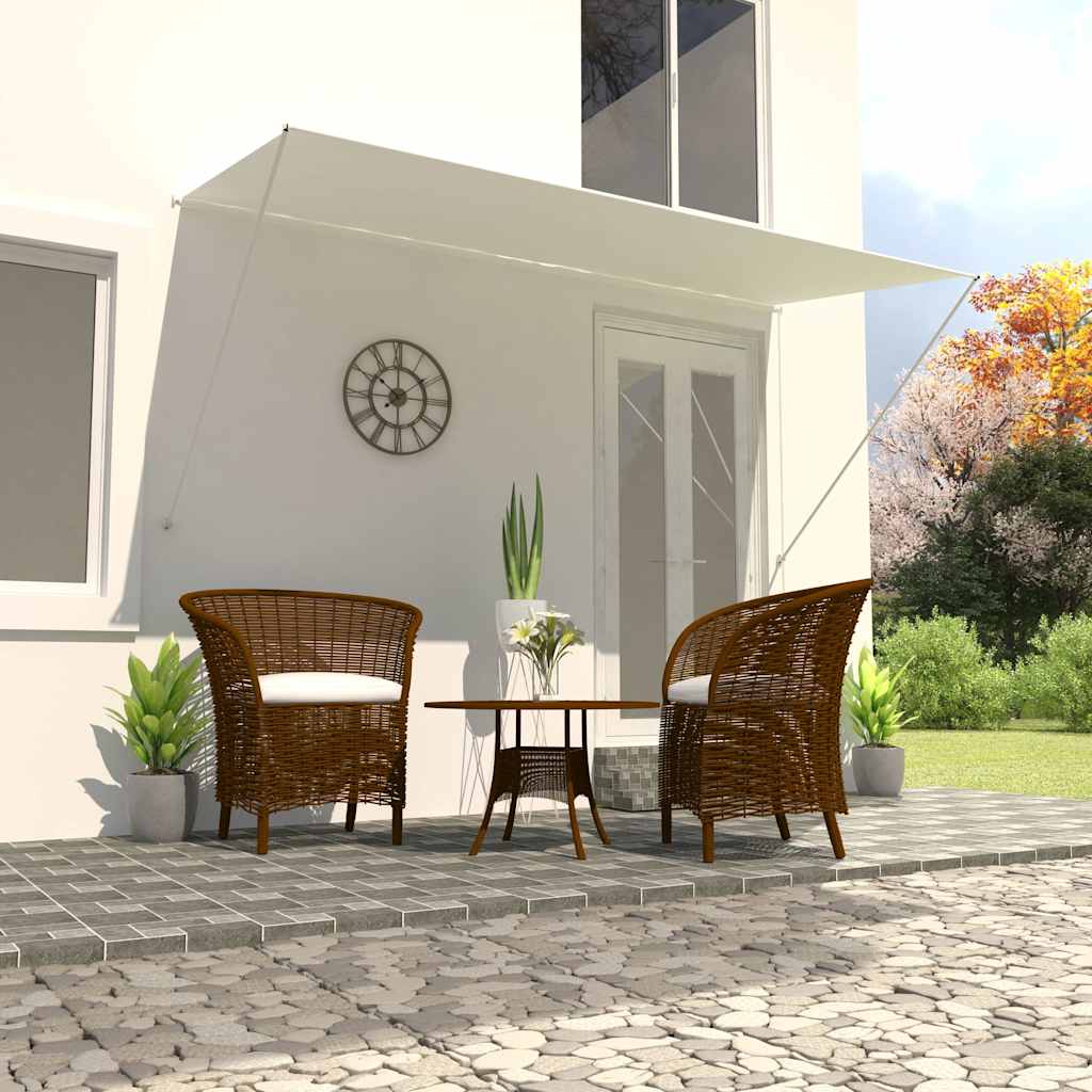 vidaXL Toldo retráctil 300x150 cm crema Crema