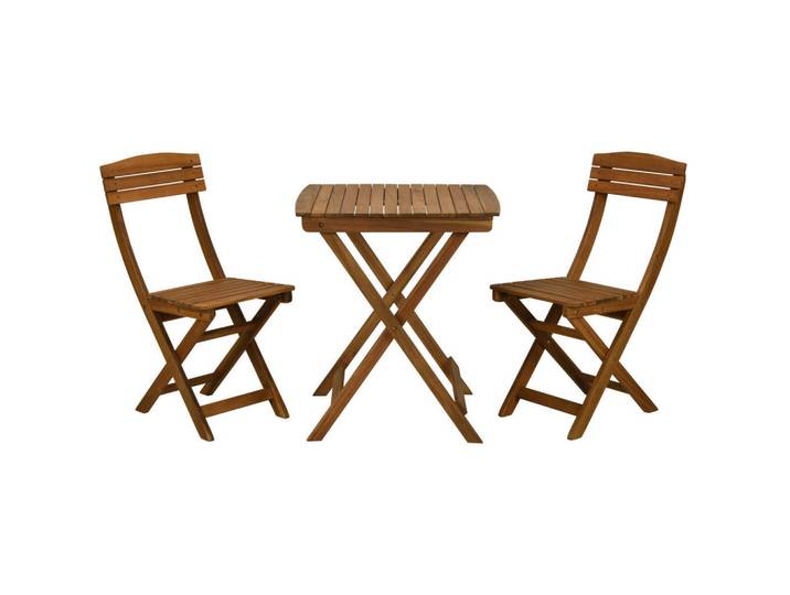 Balkonmöbelset Akazienholz, Braun, Holz, Gartenmöbel, Gartengarnituren, Balkonmöbel-Sets