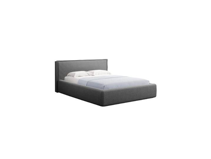 Design Polsterbett „Tena“ mit Ablagefach, Strukturstoff Dunkelgrau chosen by Bloomingloft