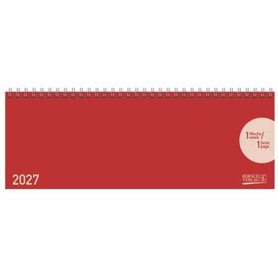 Tischquerkalender Classic Colourlux rot 2027
