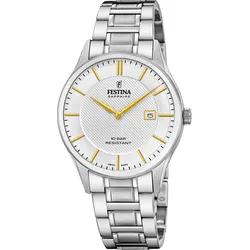 Festina Quarz Herren Swiss Made F20067/2 - silber - 40mm