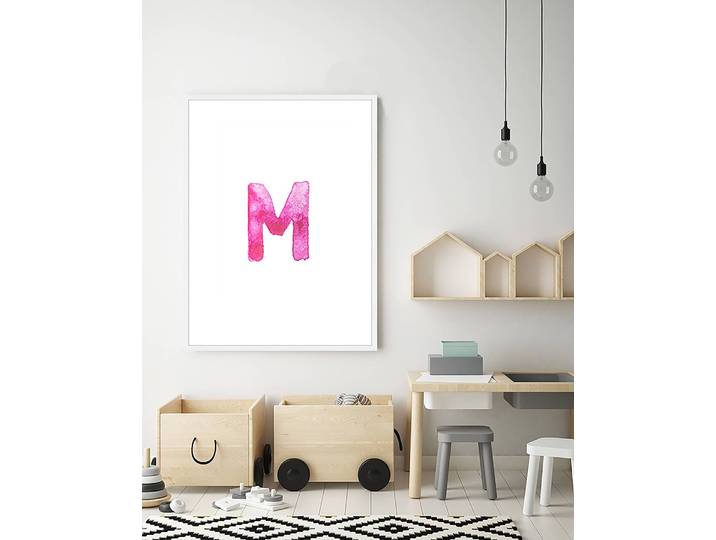 Tableau déco Letter M 63 x 83cm Multicolore