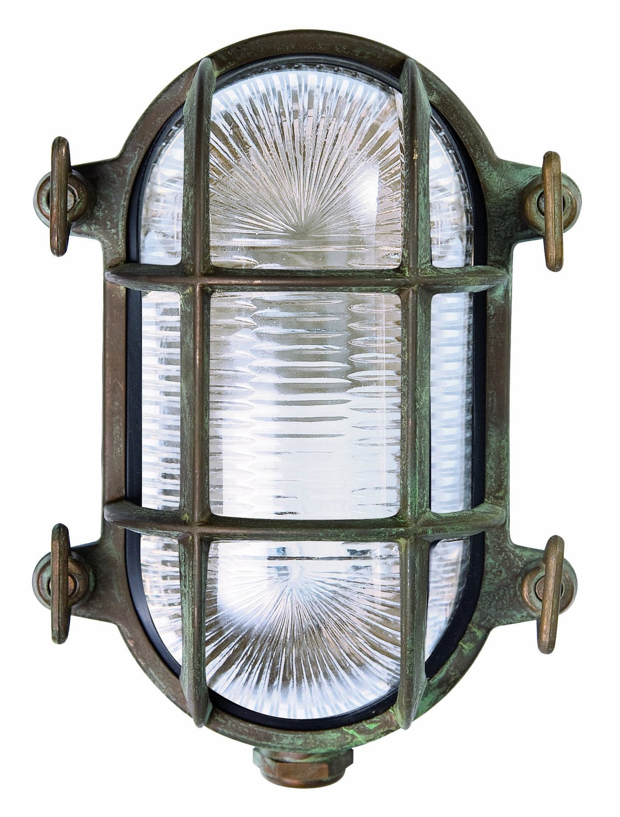 Franssen Bullseye Maritiem Wandlamp in Oud Messing en Glas