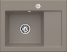 Villeroy & Boch 331202TR Subway 45 Compact Timber Keramikspüle Excenterbetätigung Einbauspüle 45 cm Unterschrank