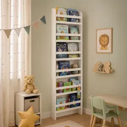 Relaxdays Bücherregal Kinder 2 m Weiß
