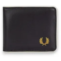 Fred Perry für Herren. L7305 Geldbörse schwarz (OSFA), Lässig, Recyceltes Polyester