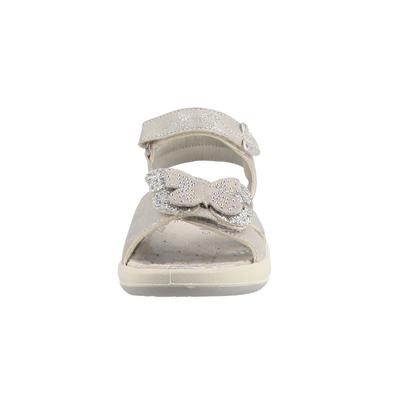 Sandale LURCHI "Lurchi Farfalla", Mädchen, Gr. 36, beige (silber), Kunstfaser, unifarben, Schuhe Sandale