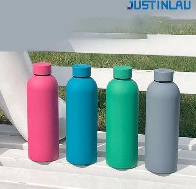 Uplifted Finds JUSTINLAU 500ml Portable Thermos Cup Stainless Steel Vacuum Flask For Sports, Car & Travel white
