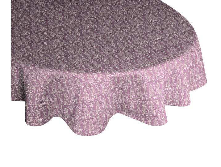 Tischdecke ADAM Little Parrot Gr. 1, lila (aubergine), Ø:145cm, Bio-Baumwolle, Tischdecken, Tischdecke, aus 100% Bio-Baumwolle
