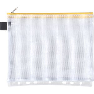 Foldersys Reißverschlussbeutel 40448-60, A5, gelb / transparent, aus PVC, abheftbar, 1 Fach