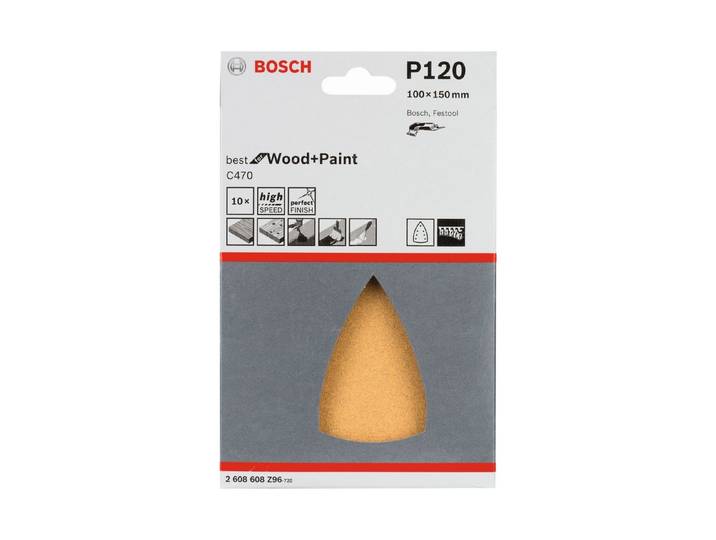 Bosch Schleifblatt Best for Wood and Paint C470 K120 10 Stück