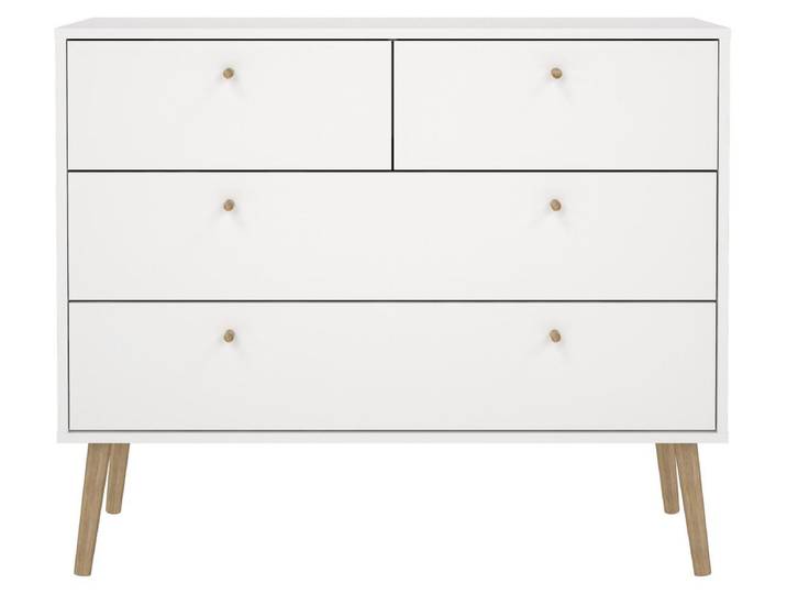 CALICOSY - Kommode mit 4 Schubladen und Holzfüßen B98,7 cm – TARP