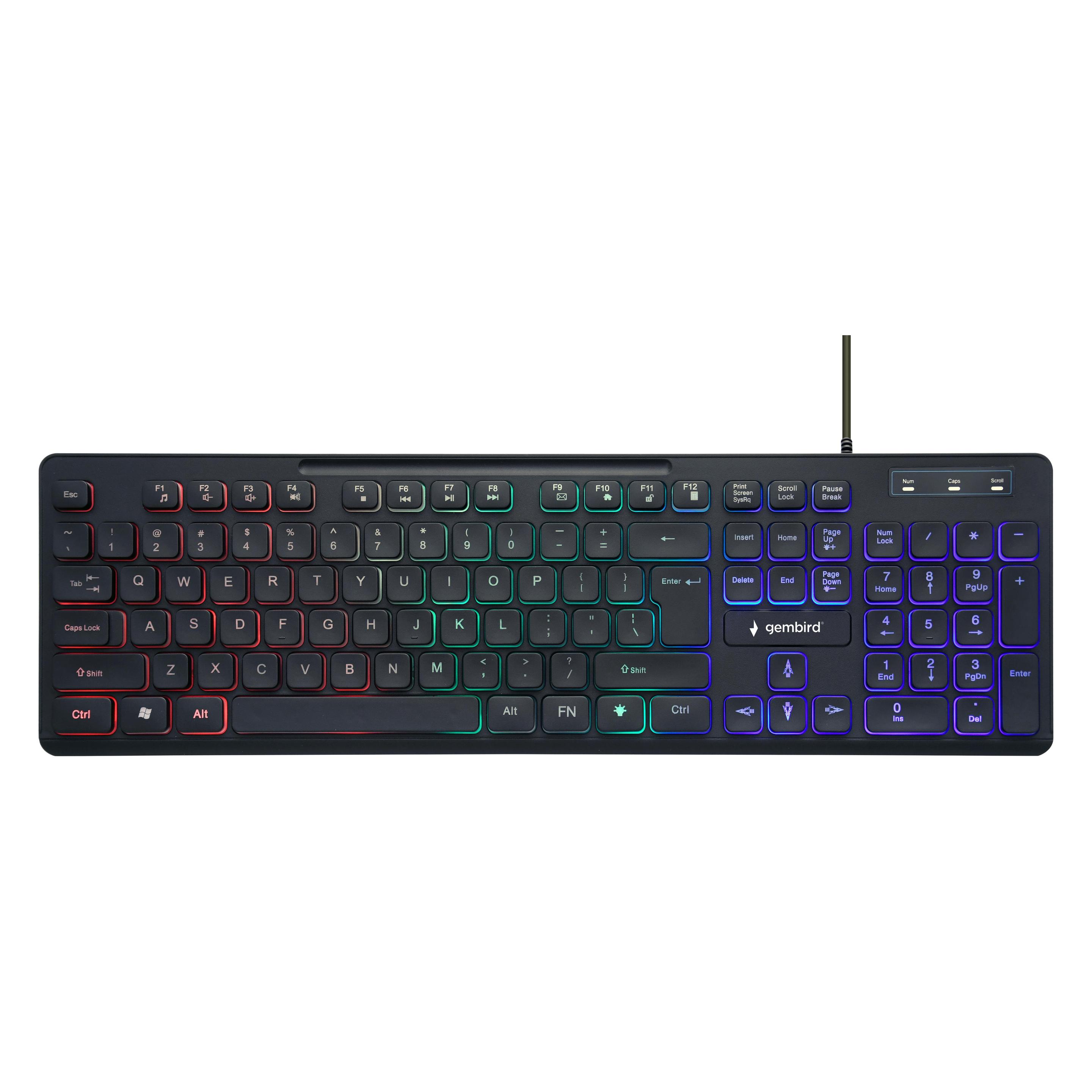 Gembird KB-UML-02 Tastatur USB US Englisch (US, Kabelgebunden) (KB-UML-02)