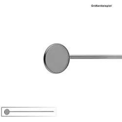 Kehlkopfspiegel mit Griff, Fig. 3, Ø 16 mm, aus Rhodium