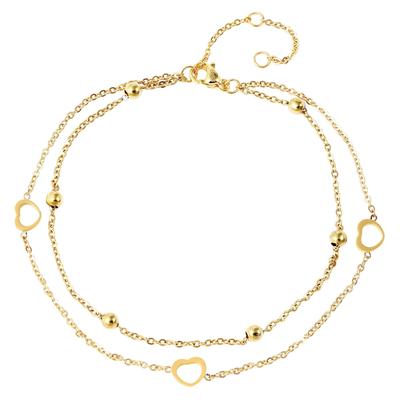 Armband ADELIA´S "Armband aus Edelstahl 25 cm", gold, Armbänder, Damen, 2,5cm, Edelstahl, Armband, Ein Geschenk, das Freude macht