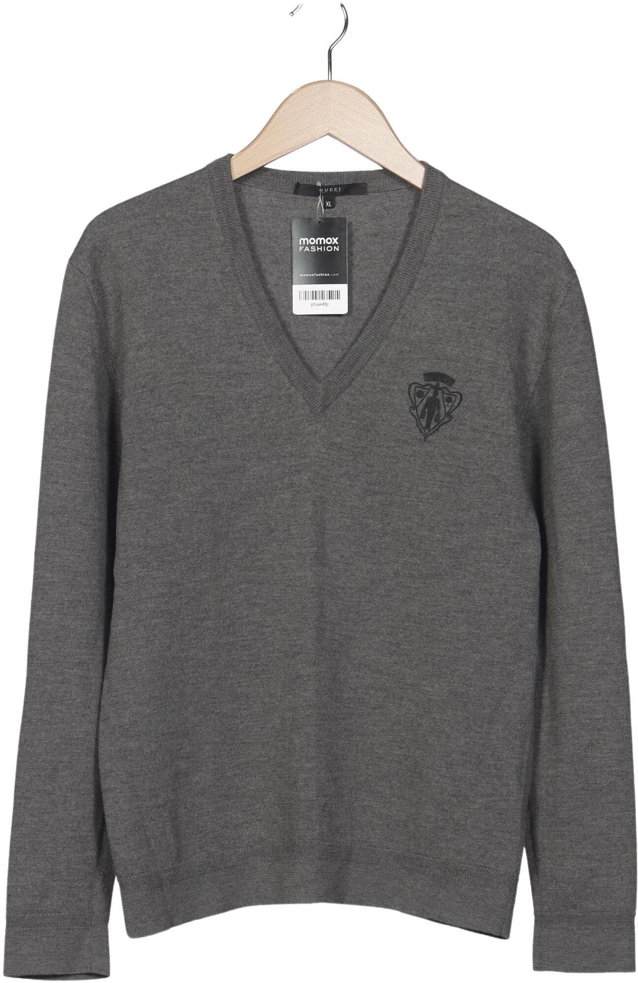 Gucci Herren Pullover, Grau, Gr. XL, Wolle - Second Hand