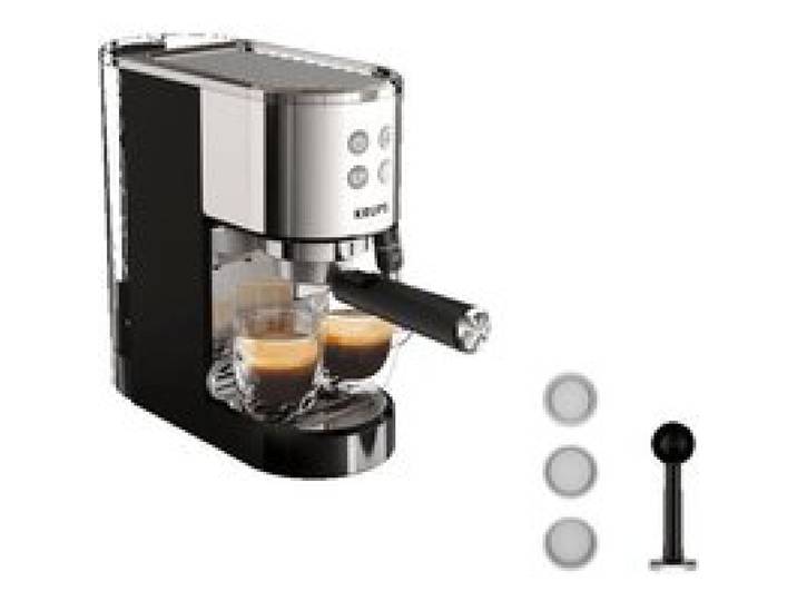 Krups Machine expresso à pompe inox Design compact Arrêt automatique Thermoblock XP444C10