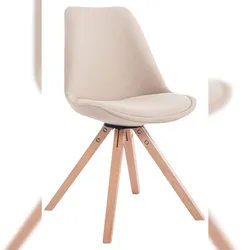 CLP Besucherstuhl Toulouse Stoff Square creme/natura