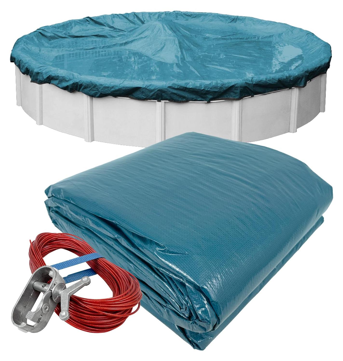 Winterabdeckung für Schwimmbäder, 30 Fuß, extra robuste Qualität für oberirdische Schwimmbäder
