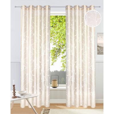 Gardine OTTO HOME "Anna, 1 Stück, halbtransparent, Äste-Motiv" Gr. 3, beige (sand), B:140cm H:225cm, Ausbrenner, Polyester, Viskose, Gardinen, Gardine, Bestseller, Äste-Motiv, Viskose, Polyester