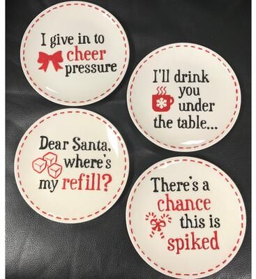 Red Vanilla Holiday Cheer Side Plates Set of 4