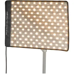 Walimex Flex 500 Bi Color (Flächenleuchte, Studioleuchte), Dauerlicht, Schwarz, Silber