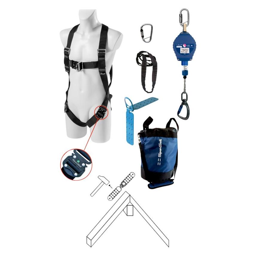 SpanSet Holzbau Safety-Kit SK-801/802/803 (Höhensicherungsset, 100 kg) (SK-802)