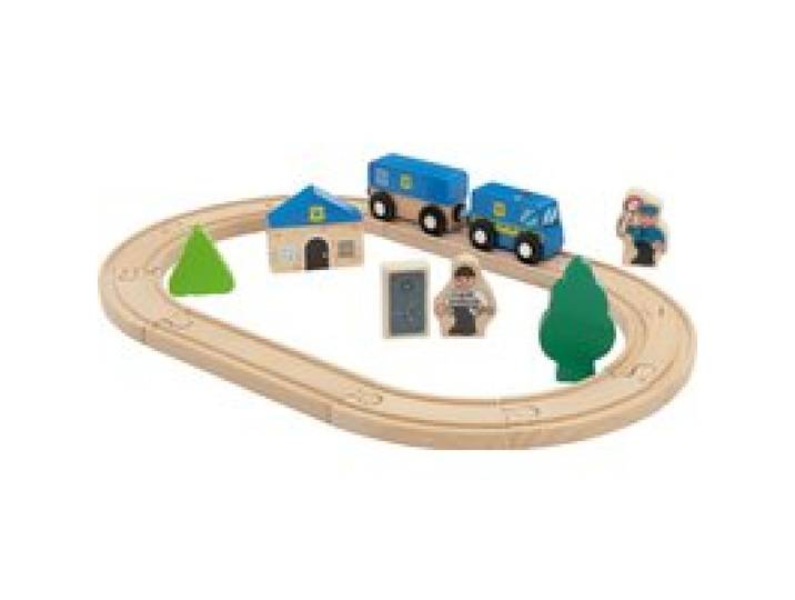 LUPILU® Coffret de train Ferme / Princesse / Pompier / Police (voiture de police)
