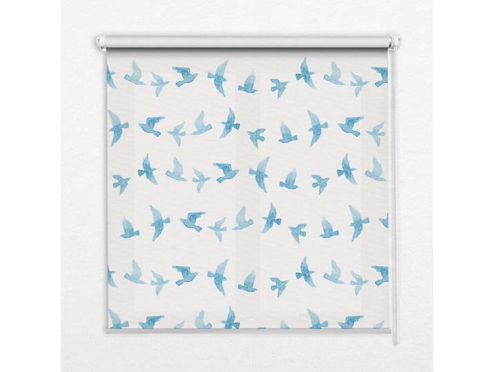 Tulup Innenrollo - Fensterrollo - Rollo - 90x140 cm - Blaumeisen, Kunststoff, Rechteckig, 90x140x0.5 cm, Heimtextilien, Vorhänge, Rollos