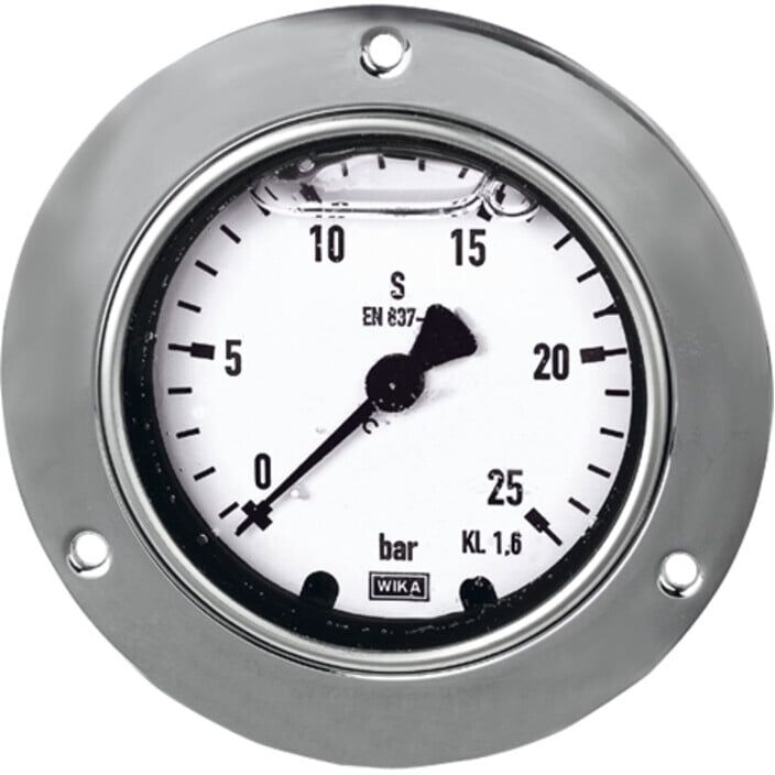 Riegler Glyzerinmano, Frontring, G 1/2 hinten exzentr., 0-250,0 bar, Ã˜100 (963)