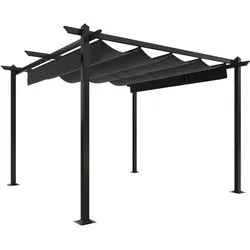 vidaXL Pavillon mit Ausziehbarem Dach 3x3 m Anthrazit