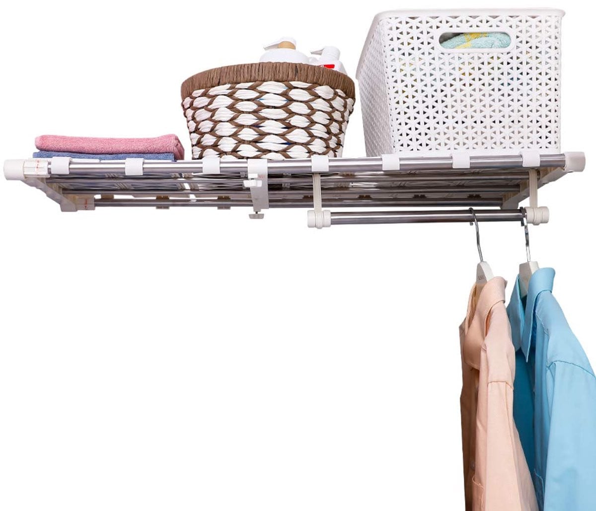 Unyqoos Uittrekbaar en verstelbaar opbergsysteem voor kleding en accessoires