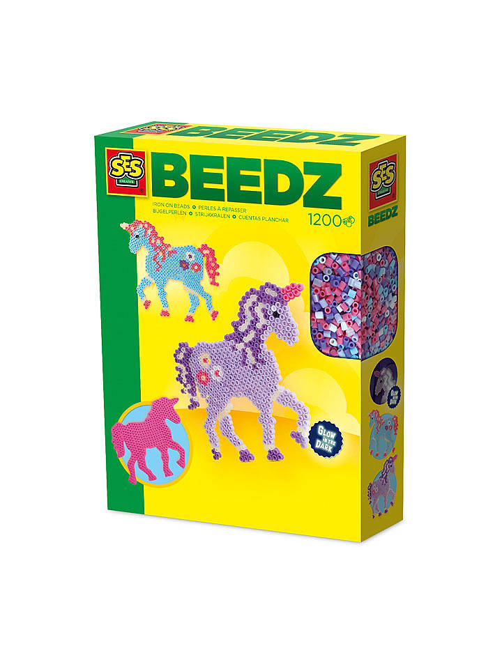 SES Bügelperlenset "Einhorn - Glow in the Dark" - ab 5 Jahren - onesize