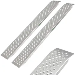 TRUTZHOLM 2x Auffahrrampe Alu Länge 150 cm Traglast 400 kg je Paar Verladerampen rutschhemmend starr