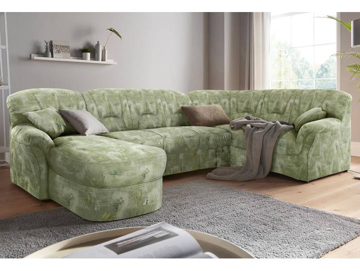 DOMO collection Bahia mit viel Platz, Breite 308cm, zeitloses Design, U-Form wahlweise mit Bettfunktion