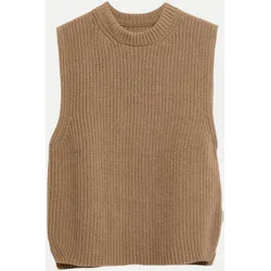 Ripp-Strickpullunder Braun XS