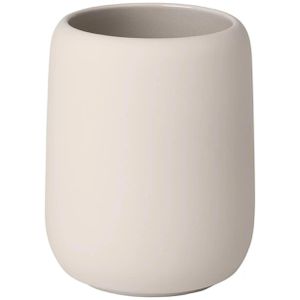 Blomus Zahnputzbecher Sono Moonbeam, beige, aus Keramik, 8,5 x 11 cm, 300 ml