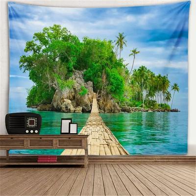 Inspire Essentials Forest Window Illusion Wall Tapestry Scenic Nature Wall Hanging Decor 10 230x180cm