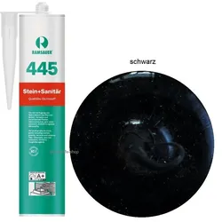 Ramsauer 445 Stein und Sanitär schwarz 1K Silicon Dichtstoff 310ml Kartusche