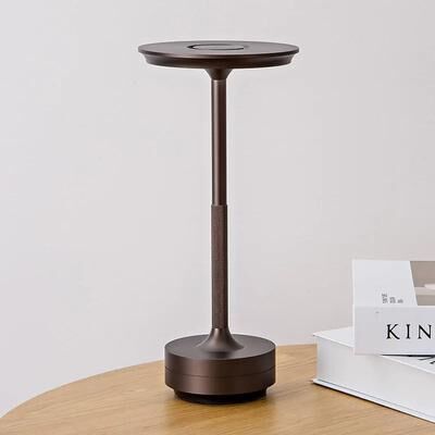 Uplift Essentials Aluminum Alloy Simple Decorative Lamp Retro Portable Touch Desk Lamp champagne battery 4000 Mah