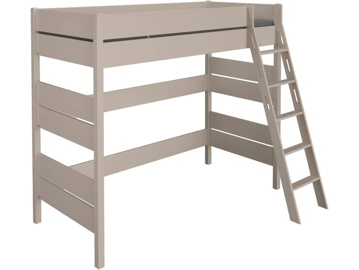 Spielbett PAIDI TIAGO in verschiedenen Größen und Farben, Hochbett mit Leiter , beige (cashmere, beige, cashmere, beige, cashmere, beige), B:153,8cm H:180,6cm L:210,4cm, Betten, Rausfallschutz, geprüfte Sicherheit, umbaubares Bett mit Massivholz
