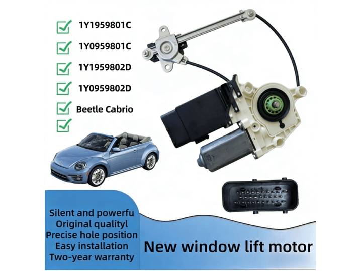 Nouveau moteur et module de lève-vitre pour VW Beetle Cabrio 2003-2010 1Y1959801C 1Y1959802D 1Y0959801C 1Y0959802D Porte avant gauche et droite