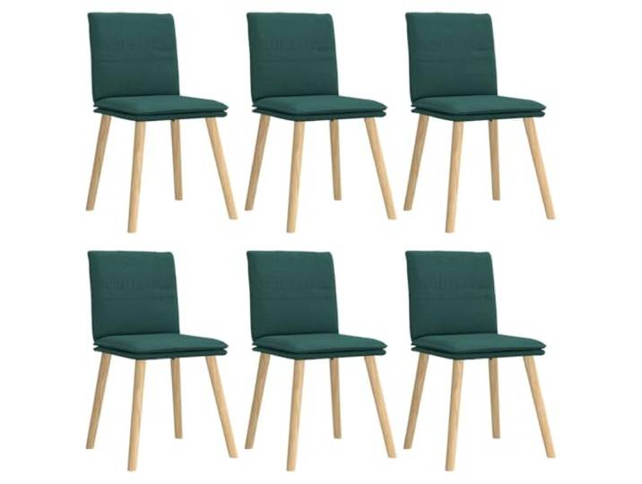 HKLGBVCR Esszimmerstühle, dunkelgrün, aus Stoff, 6 Stück 6 Stück, atmungsaktiver Stoff, Rahmen aus Metall und Holz, dicker Schaumstoff, Esszimmer, Wohnzimmer, Gästezimmer