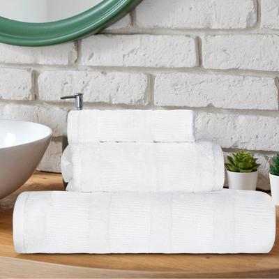 Quick-Dry Ribbed 3-Piece Cotton Towel Set by Superior