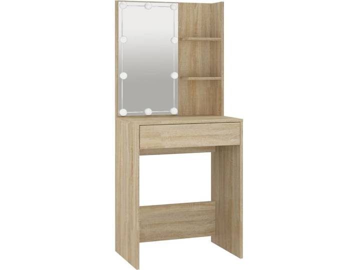 vidaXL Coiffeuse avec LED Chêne Sonoma 60x40x140 cm