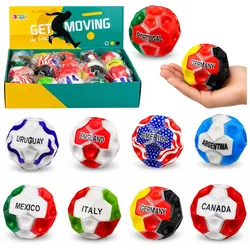 Schaumstoffball mit Noppen zum Hüpfen, Anti-Stress-Flagge, 7 cm