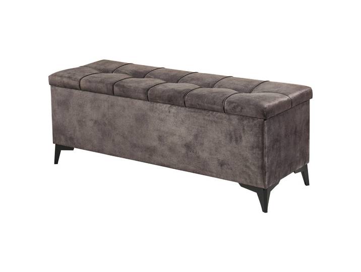 Modante Bettbank, Dunkelbraun, Kunststoff, 139x58x50 cm, Truhe im Sitz, Schlafzimmer, Bett, Bettgestelle- Einzelteile, Bettbank