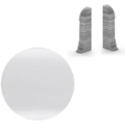 Endstück für Sockelleiste Naturel weiß, PVC Länge 0,5 cm, Kantenhöhe 56 mm, NATNGTK00